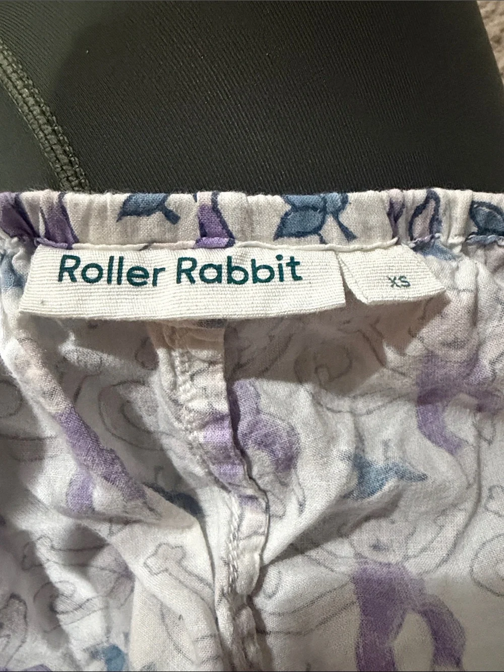 Roller Rabbit Lavender and Blue Printed Shorts XS EUC